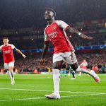 Bukayo Saka Instagram - A night I'll never forget 🤩 CL Debut, CL Goal, 3-Points ✔️ Back where we belong ❤️ Emirates Stadium