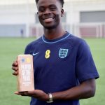 Bukayo Saka Instagram - Back to back, what an honour 🏆 Thank you to everybody who voted me England's Men's Player of the year I’m very grateful 🙏🏿 #GodsChild