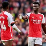 Bukayo Saka Instagram - Afternoons like this 🤩🔴 An honour leading my team out to victory today. Enjoy your weekends Gunners and congrats bro @eddienketiah ⚽️⚽️⚽️ Emirates Stadium