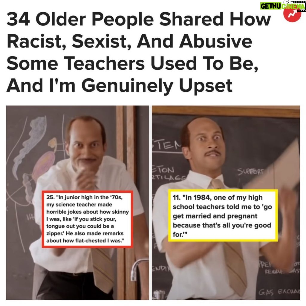 Buzzfeed Instagram - "The teacher said in front of the class that it wasn't his fault that I had 'a tramp for a mother.' I was 12 years old." Tap the link in our bio for more 🍎