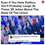 Buzzfeed Instagram - Even if you don't like politics, there's a *chance* you'll like these jokes. Link in bio ⬆️
