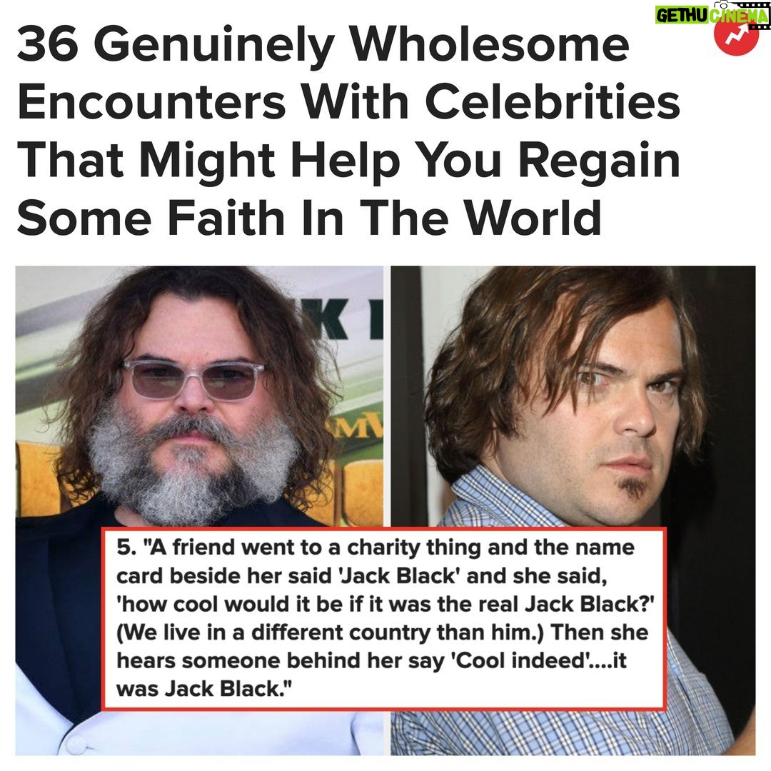 Buzzfeed - 6.2K Likes - "Not only was he the nicest celebrity I’d ever met, he was the nicest PERSON I’d ever met." More at the link in bio ❤️