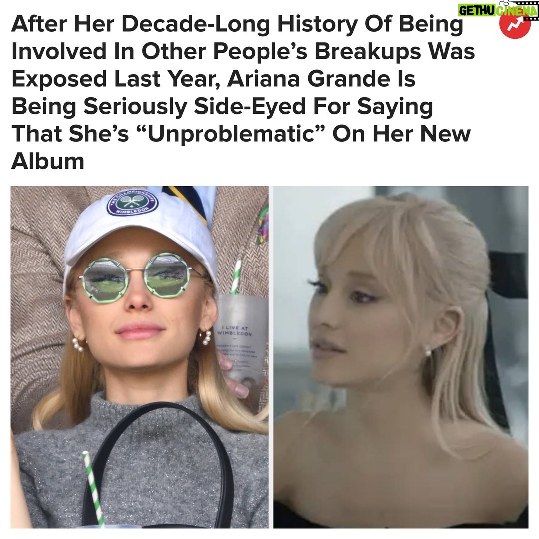 Buzzfeed - 5.7K Likes - Ariana’s new song “The Boy Is Mine” comes shortly after she was accused of trying to “gaslight” people over her and Ethan Slater’s controversial relationship. Link in bio 👆