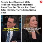 Buzzfeed Instagram - Every time a clip of a new Rebecca Ferguson interview comes across my timeline, I have to stop to watch. Link in bio 💻