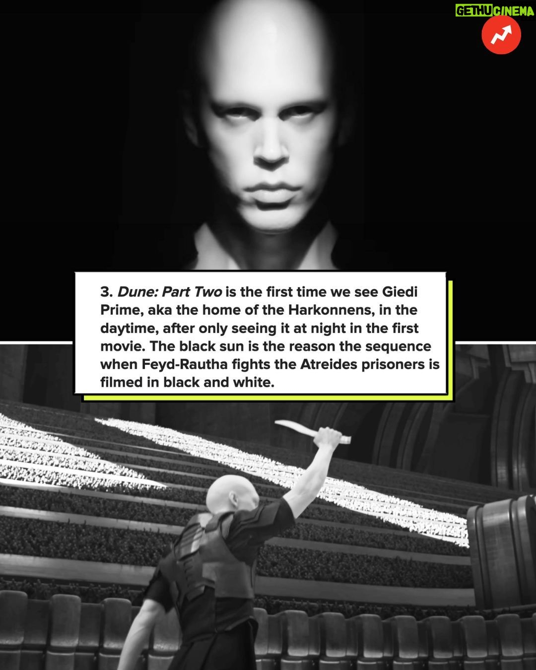 Buzzfeed Instagram - Gurney Halleck playing a nine-stringed guitar in his first scene in Dune: Part Two is a nod to his character from Frank Herbert's original book. More at the link in bio 🪱 (🚨 There are MASSIVE spoilers ahead for Dune, Dune: Part Two, and Frank Herbert's Dune. 🚨)