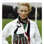 Éric Cantona Instagram - T-Shirt and scarf designed by @bella_freud for @hoping_foundation Hoping is raising funds for Palestinian Medical Relief society’s emergency response in Gaza. @rachidabrakni #tildaswinton