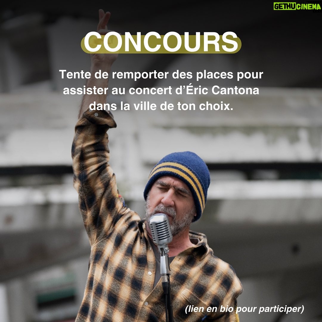 Éric Cantona Instagram - - #CONTEST 🚨 Enter for a chance to win tickets to attend Eric Cantona’s concert in the city of your choice. ➡️ Link in bio to participate #CONCOURS 🚨 Tente de gagner des places pour assister au concert d’Eric Cantona dans la ville de ton choix. ➡️ Lien en bio pour participer