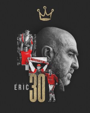 Éric Cantona Instagram - 👑 King Eric. 

@EricCantona arrived at United 30 years ago today ✍️❤️

#MUFC #ManUtd #Cantona