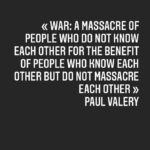 Éric Cantona Instagram - « La guerre: un massacre de gens qui ne se connaissent pas au profit de gens qui se connaissent mais ne se massacrent pas » Paul Valery