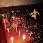 İrem Sak Instagram - bu. pastayı. ben. yaptım. #happybirthdaybrother #maybetheforcebewithyou #forever #starwars #anakinhatalıysamara #ustalarasaygı #mustafar #jöle #kakao
