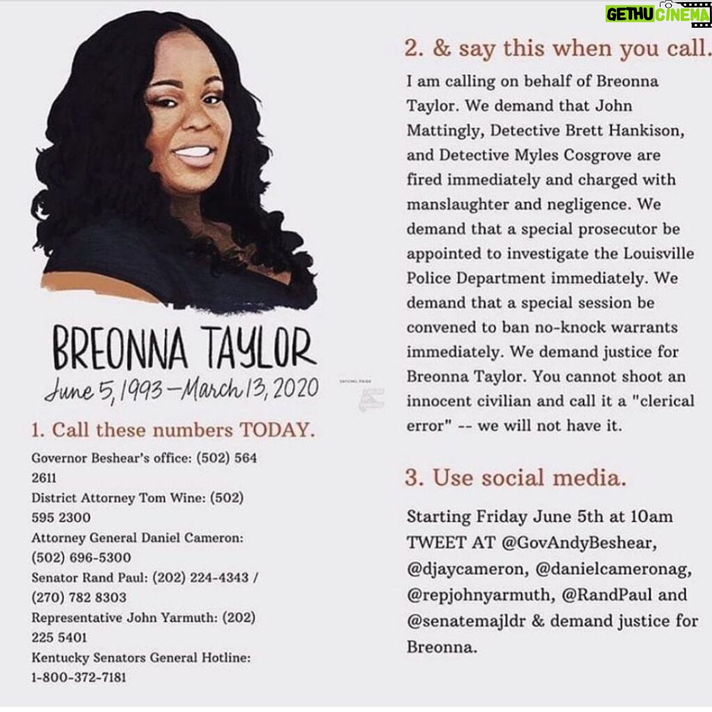 Calum Worthy Instagram - #BreonnaTaylor should be celebrating her 27th birthday today. I will join @berniceaking in fighting for her justice but I need your help. Here’s what we can do.