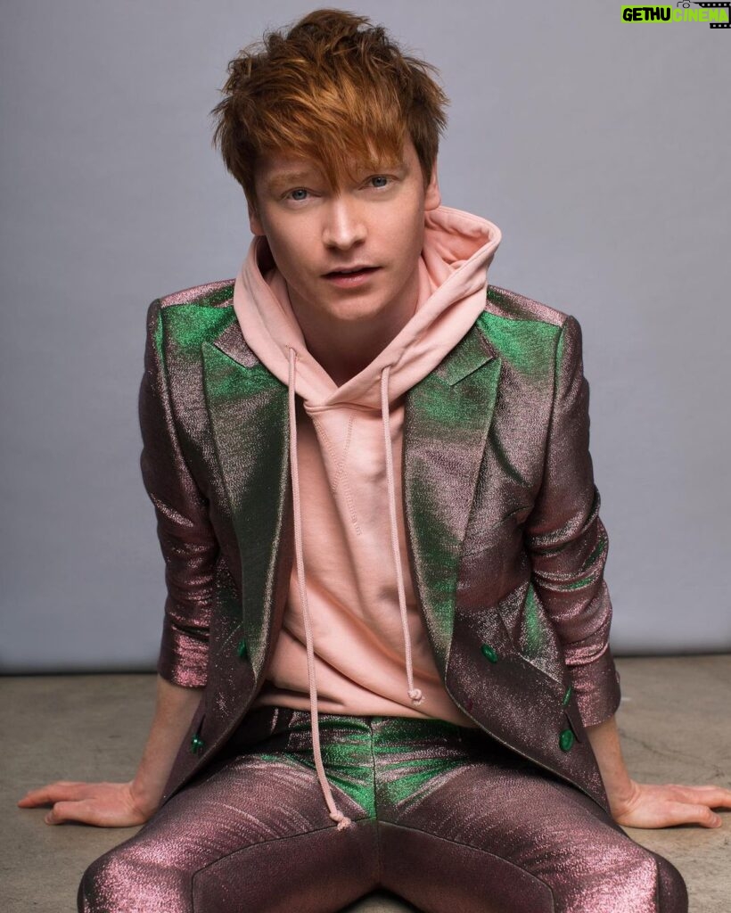 Calum Worthy Instagram - Very stoked to be on the cover of @grumpymagazine 📸 Editor-In-Chief: @jazzieperrier Story: @thildariou Photography: @emilysandiferphotography Videography: @anissavisuals Styling: @apuje Stylist Assistant: @georgesaintthomas Grooming: @heyannabee using @oribe and @glossier