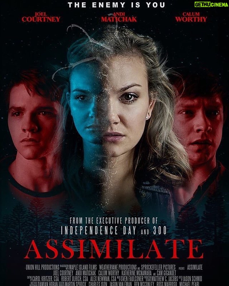 Calum Worthy Instagram - As I continue my career long goal of working with the entire cast of The Kissing Booth check out our new film @assimilatefilm! In theaters May 24th