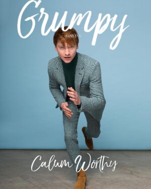 Calum Worthy Instagram - Very stoked to be on the cover of @grumpymagazine 📸
Editor-In-Chief: @jazzieperrier 
Story: @thildariou 
Photography: @emilysandiferphotography 
Videography: @anissavisuals 
Styling: @apuje 
Stylist Assistant: @georgesaintthomas 
Grooming: @heyannabee using @oribe and @glossier