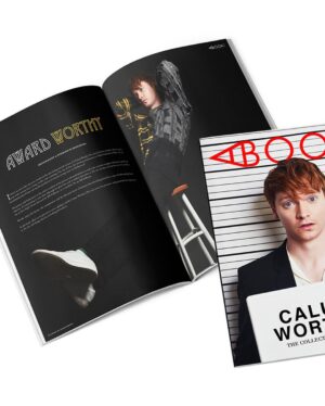 Calum Worthy Instagram - Very excited to be on the cover of @abookof. A portion of the proceeds will go to the @climatereality. Check out @abookof’s bio for the interview and how you can buy a copy.
-
Creative Direction: @phillldotcom
Styling: @langy
Grooming: @heyannabee 
Editor-In-Chief: @graphicsmetropolis
Layout: @blafrance