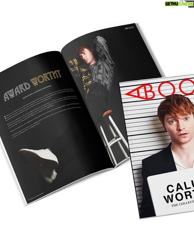 Calum Worthy Instagram - Very excited to be on the cover of @abookof. A portion of the proceeds will go to the @climatereality. Check out @abookof’s bio for the interview and how you can buy a copy. - Creative Direction: @phillldotcom Styling: @langy Grooming: @heyannabee Editor-In-Chief: @graphicsmetropolis Layout: @blafrance