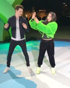 Calum Worthy Instagram - Dance lessons from @_minzy_mz at #24hoursofreality
