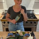 Cameron Diaz Instagram - • Pairs with @avaline white wine ✨ Ingredients: • Broccoli • Kale • Avocado • Pickled egg • Toasted bread • Garlic • Manchego (or your favorite) Cheese • Grainy mustard • Fresh mint • Red Wine Vinegar • Champagne vinegar • Olive oil • Butter (or vegan substitute)