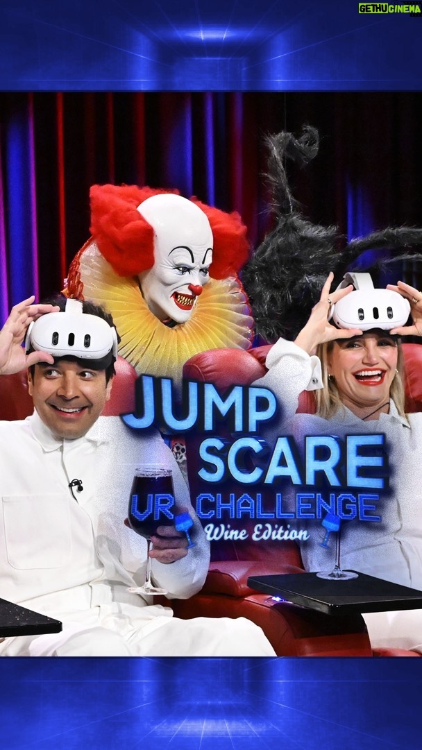 Cameron Diaz Instagram - Jump Scare VR Challenge fail 🤣👻 @camerondiaz @questlove #FallonTonight The Tonight Show Starring Jimmy Fallon