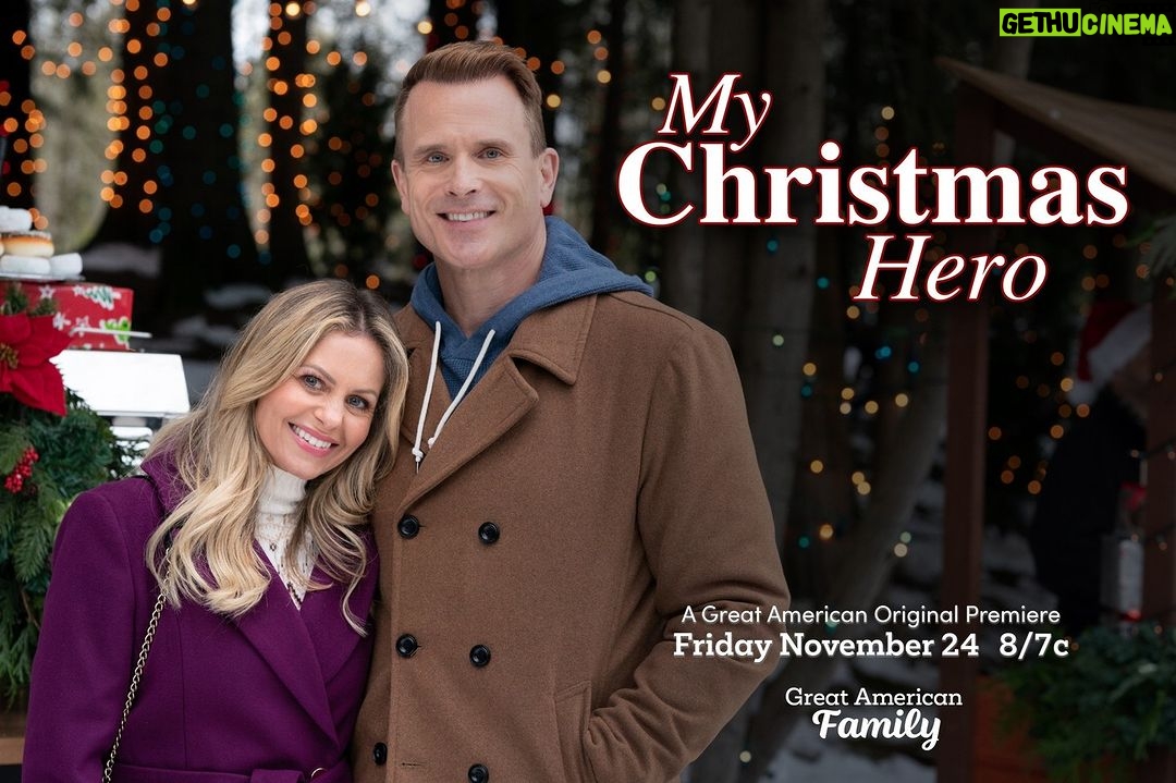 Candace Cameron-Bure Instagram - My Christmas Hero β€ premiers on Great American Family in 2 days!! Tune in on Friday, November 24th at 8/7C and text the word CHRISTMAS to 877-999-1225 to find the Great American Family channel! Canada friends!! My Christmas Hero will premiere on Friday, December 1st at 8pm on CTV Life Channel π