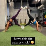 Candace Cameron-Bure Instagram - What REALLY goes on when @kirastokesfit and I train in person 😜💪🏼 TAG who you would try this challenge with in the comments below!! 👇🏼