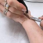 Candace Cameron-Bure Instagram - Got the sweetest permanent delicate gold bracelet today from @raine_calabasas ! My prayer over this bracelet is internal peace and rest. May I be reminded of God’s work in those areas of my life every time I look at it 🤍. Thank you Kari, it was so great to meet you guys! Would you wear permanent jewelry?