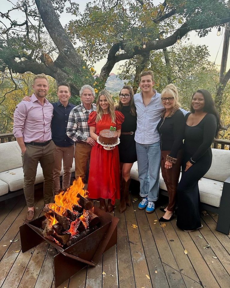 Candace Cameron-Bure Instagram - A very Bure Thanksgiving with all my babies in one place!!! Beyond grateful for this family the Lord has blessed me with, and for 80 wonderful years of my Dad…the one that keeps us all laughing 🎂🧡