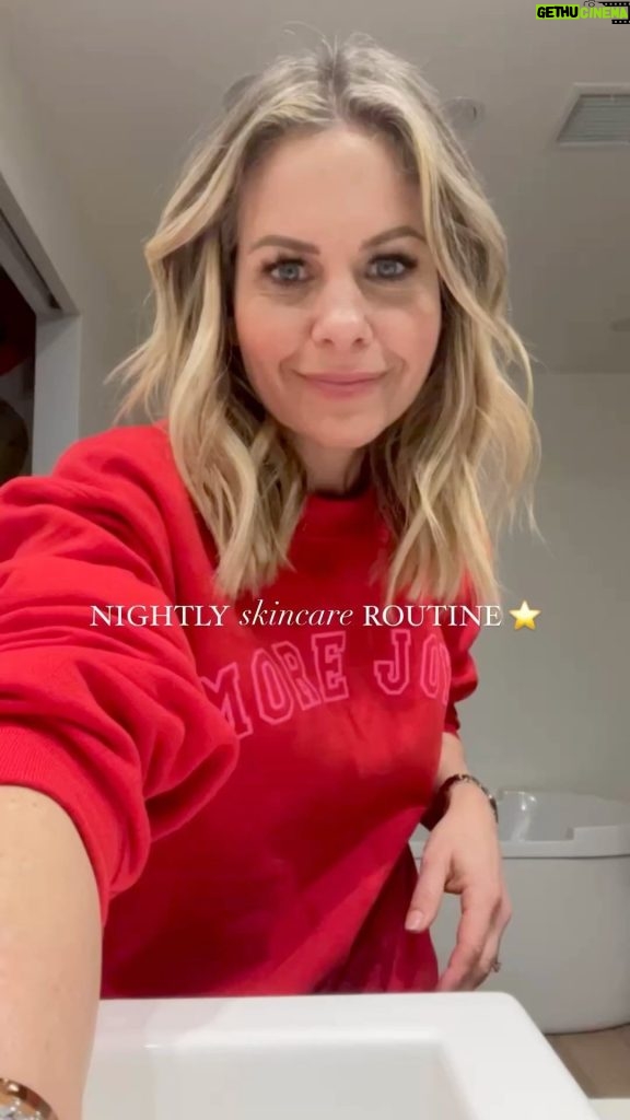 Candace Cameron-Bure Instagram - Calling this my Sleepy Skincare Routine 😴😜 No matter how long my work day has been or how tired I may be, I can never skip my skincare before bed. If you’ve still been thinking about trying out @drlancerrx NOW’S THE TIME because it’s Prime Day on Amazon, and all Lancer products are 20% off 🙌🏼 today and tomorrow!!