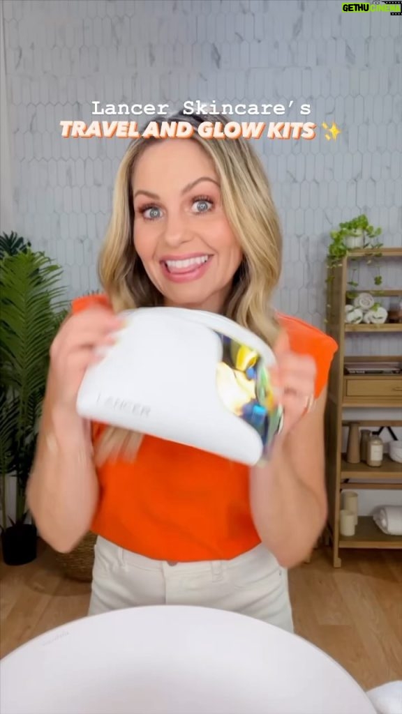 Candace Cameron-Bure Instagram - Travel and Glow ✨ (two of my favorite words 🙈) This new kit is available EXCLUSIVELY online at lancerskincare.com, and when I say I really love the new travel bag, I mean that I REALLLLLYYYYY LOVE the new travel bag…and everything that comes with it! There will be a direct link in my stories to this kit, but if you’re reading this late and the story has disappeared, click on my “skincare” highlight bubble, tap through, and it will be the last slide 🙌🏼💕 @drlancerrx #lancerglow