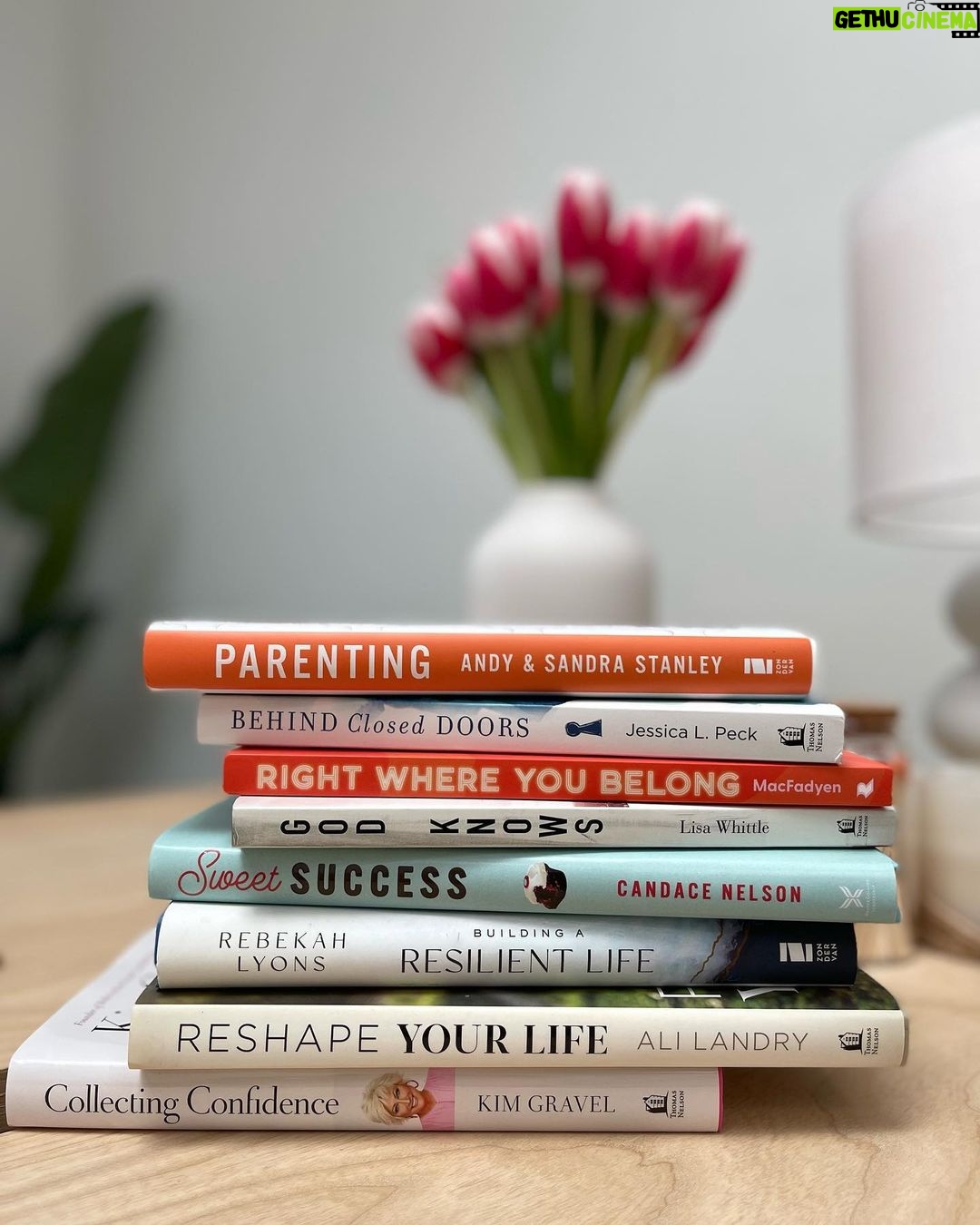 Candace Cameron-Bure Instagram - Summer is almost here and my reading list is stocked and stacked with reads from great authors. If you’re in need of some summer reading inspo, check out my list below… - ‘Parenting’ by Andy and Sandra Stanley ( @andy_stanley + @sandrawstanley ) - ‘Behind Closed Doors’ by Jessica L. peck ( @dr.nurse.mama ) - ‘Right Where You Belong’ by Heather MacFadyen ( @dontmomalone ) - ‘God Knows’ by Lisa Whittle ( @lisawhittle ) - ‘Sweet Success’ by Candace Nelson ( @candacenelson ) - ‘Building A Resilient Life’ by Rebekah Lyons (@rebekahlyons ) - ‘Reshape Your Life’ by Ali Landry ( @alilandry ) - ‘Collecting Confidence’ by Kim Gravel ( @kimgravel )