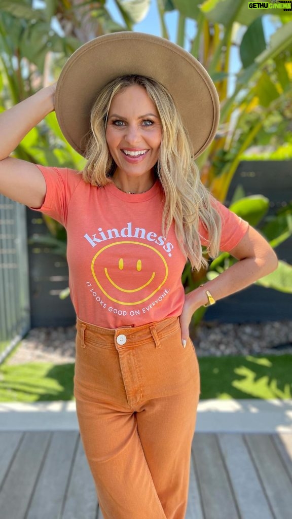 Candace Cameron-Bure Instagram - it’s a HAPPY DAY because ALL of my Candace Brand t-shirts are on sale for $10 now until 5/30 🙌🏼🧡✨💕🫶🏼 (no code needed)…and this time it includes my two newer designs in this video! Click the link in my bio —> then click “Candace Brand Collection” to shop these tee’s at their lowest price.