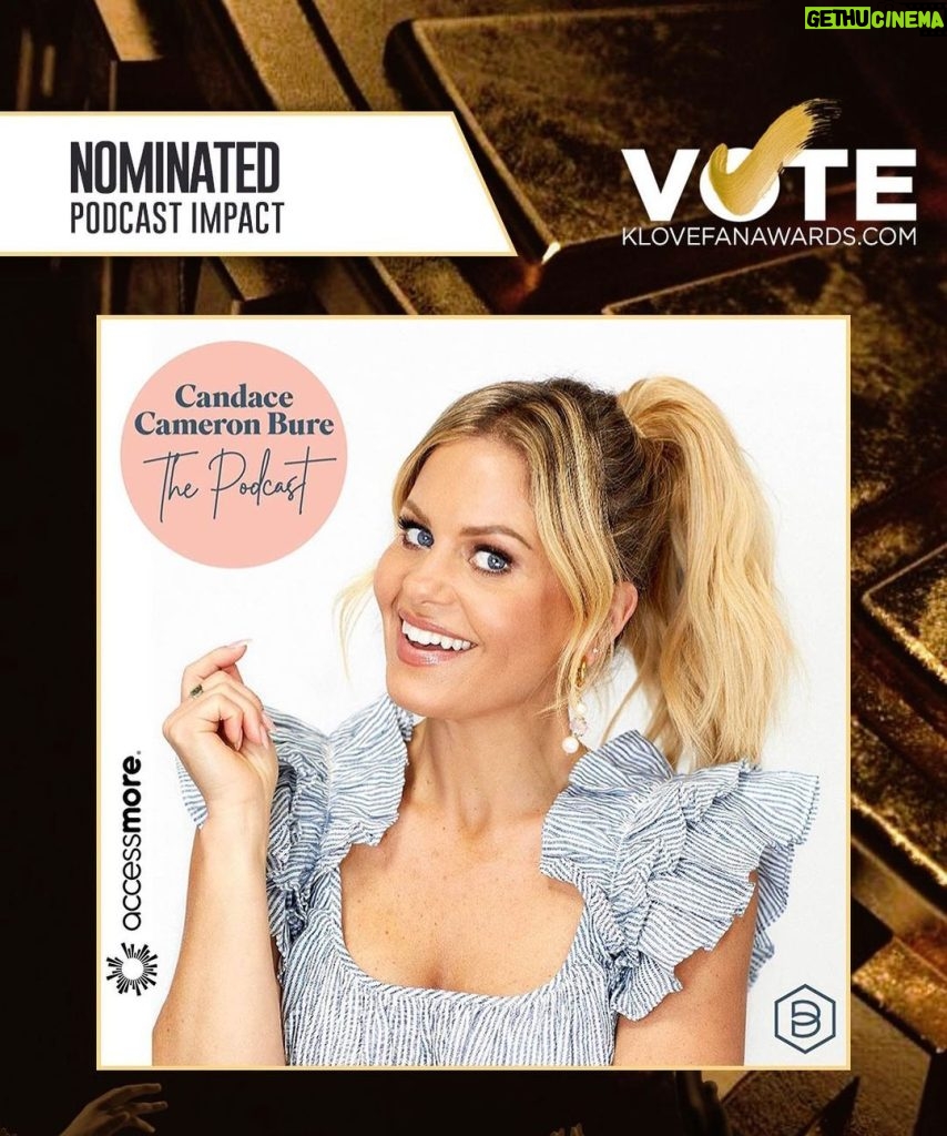 Candace Cameron-Bure Instagram - WOW! @candacecameronburepodcast has been nominated for the 2023 KLove Fan Awards. I launched this podcast just last November and have already had thousands of people say how much the conversations with @taraleighcobble and @dontmomalone are encouraging and life-changing. I’m so grateful you’re listening and the work is worth it! You can vote until May 26th at Klovefanawards.com.   I’m sitting down next week to start recording my summer series releasing June 20th – can’t wait to share who the next co-host is!
