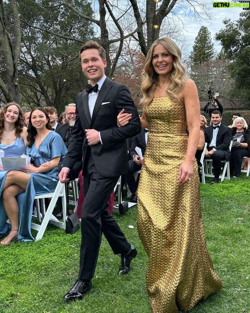 Candace Cameron-Bure Instagram - I present to you, Mr. and Mrs. Lev Bure 💍 ♥️. Words cannot express the joy we have felt this weekend celebrating the marriage of our son and his bride Elliott. We gained a beautiful daughter and a wonderful family to do life with. I have an overwhelming sense of love, joy, peace and contentment thanks to God’s blessing of family and friendship. My heart is so full ♥️♥️♥️. I’m grateful for our generational blessing of long lasting Christ-centered marriages; to have a legacy of great-grandparents and grandparents who have shown us the way. And now, being the example for our children and their children to come 🙏🏻. If this isn’t a blessing, I don’t know what is 🥺♥️🙌🏼. What a celebration it was!! The Holy Spirit was present, the gospel was preached and love filled the air. Covenant vows were made and hearts watching were reminded of theirs long ago ♥️♥️. We talked, we ate, speeches were given, toasts were made, we laughed, we danced, we celebrated 🥂 ! What a glorious day!!!! This mama is over the moon HAPPY!!!! Congratulations to Lev and Elliott Bure!!!!!! 💒💍❤️🥂 📸 @michaelderjabinphoto