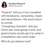 Candace Owens Instagram - Welcome to the Omicron variant. May the odds be ever in your favor.