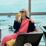 Candice King Instagram - @asuperbloompod Superbloom Suit LIVE now 🥂 perfect to wear for traveling, sipping mimosas, and while sitting on top of your overpacked suitcase trying with all your might to zip is closed ✌️ visit @merchbyblankclo x