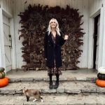 Candice King Instagram – T.G.I.F (thank god it’s fall) ☕️ 🌙 Bloomsbury Farm