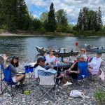 Candice King Instagram - A week ago I came home from the adventure of my dreams ✨ My parents introduced me to the magic that Montana holds many years ago. Ever since, I’ve always hoped for the chance to bring friends along for the journey of experiencing the brilliance of the big sky. We fly fished, we hiked, we sunsetted, stargazed, and made a meal out of every meal ♥️ the best week ever with @cadlymack @aishatyler @julieplec @annaliese_levy @raychill76 #larryandmary #wewantthebestTbone #arewegonnacapsize #dowehaveenoughwine #30klmhike #huckleberries #bringthebearspray 𝓗𝓮𝓪𝓿𝓮𝓷.