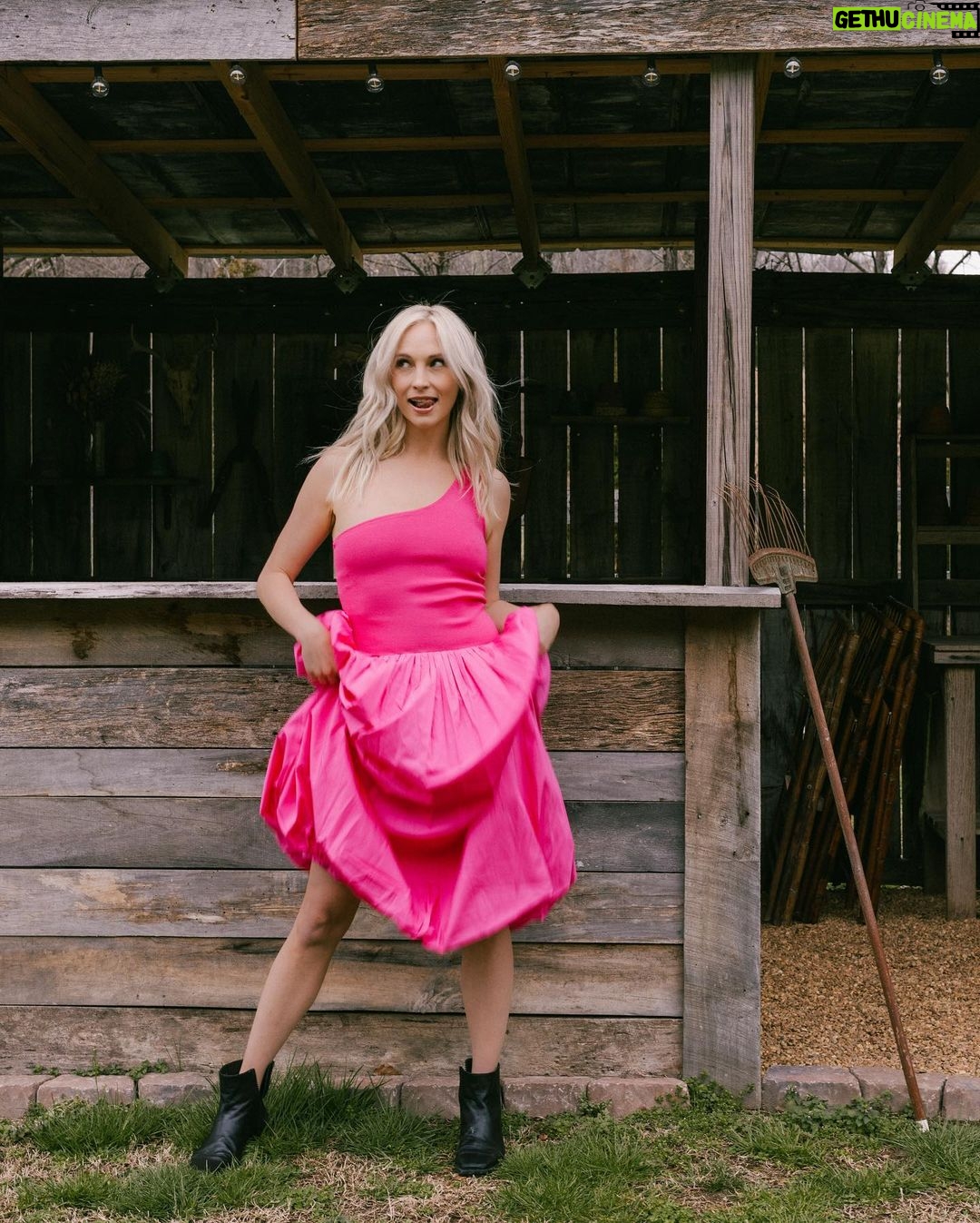 Candice King Instagram - My official summer style is Barbiecore meets Crappie Lake 🎣 Nashville, Tennessee