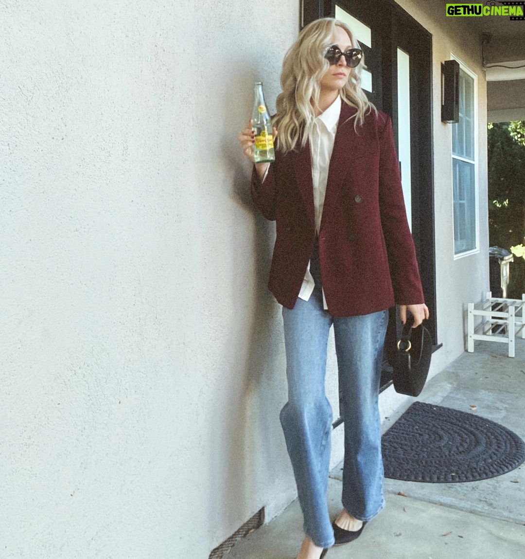 Candice King Instagram - I call this look… “Locked out of my Airbnb but at least I still have my Topo Chico”