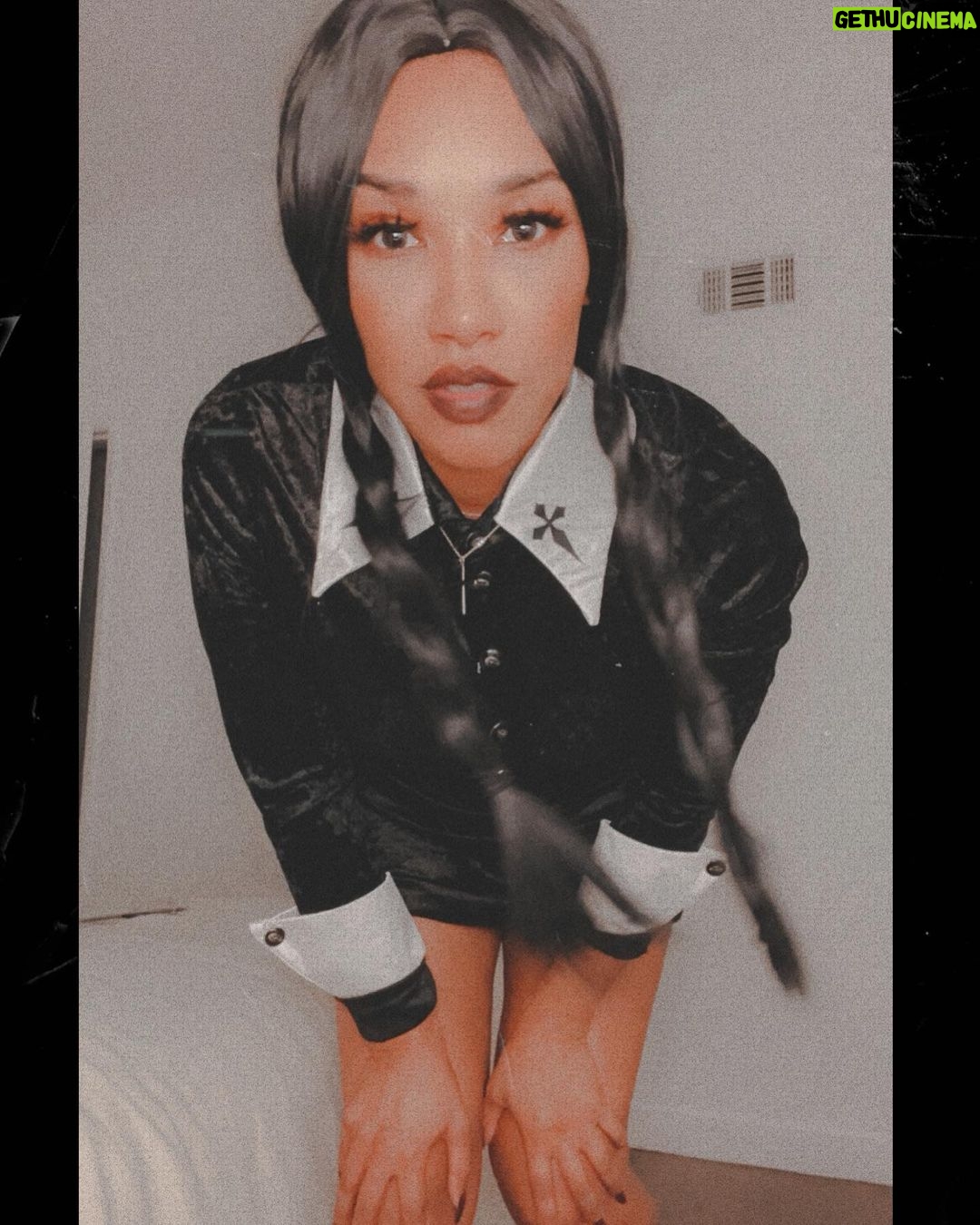 Candice Patton Instagram - and on wednesdays we wear black #happyhalloween 🖤 Los Angeles, California