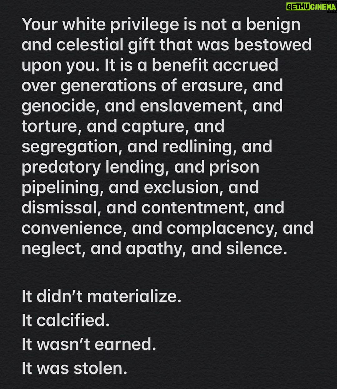 Candice Patton Instagram - @littlemarvin His full post is worth a read this is just the most powerful part IMO. With love, CP