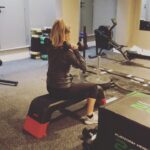Caroline Flack Instagram - I love training with @bradleysimmonds but he’s going heavy on me for the next few weeks and I HATE IT ... he’s got a great smile tho so he gets away with ;)