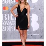 Caroline Flack Instagram – Another BRILLIANT Brits. Thank you @warnermusic for taking such good care of us. What a gorgeous evening . Thank you @nathan.charles.smith for once again being  The best date 😍. @benclockonego @styledbynana