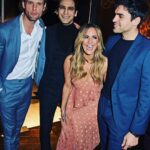 Caroline Flack Instagram - Sometimes I forget how small I am ... then I stand next to actual people @lucapasqualino @jacklouisfox @seanjamesteale @vanityfair @bafta ❤️