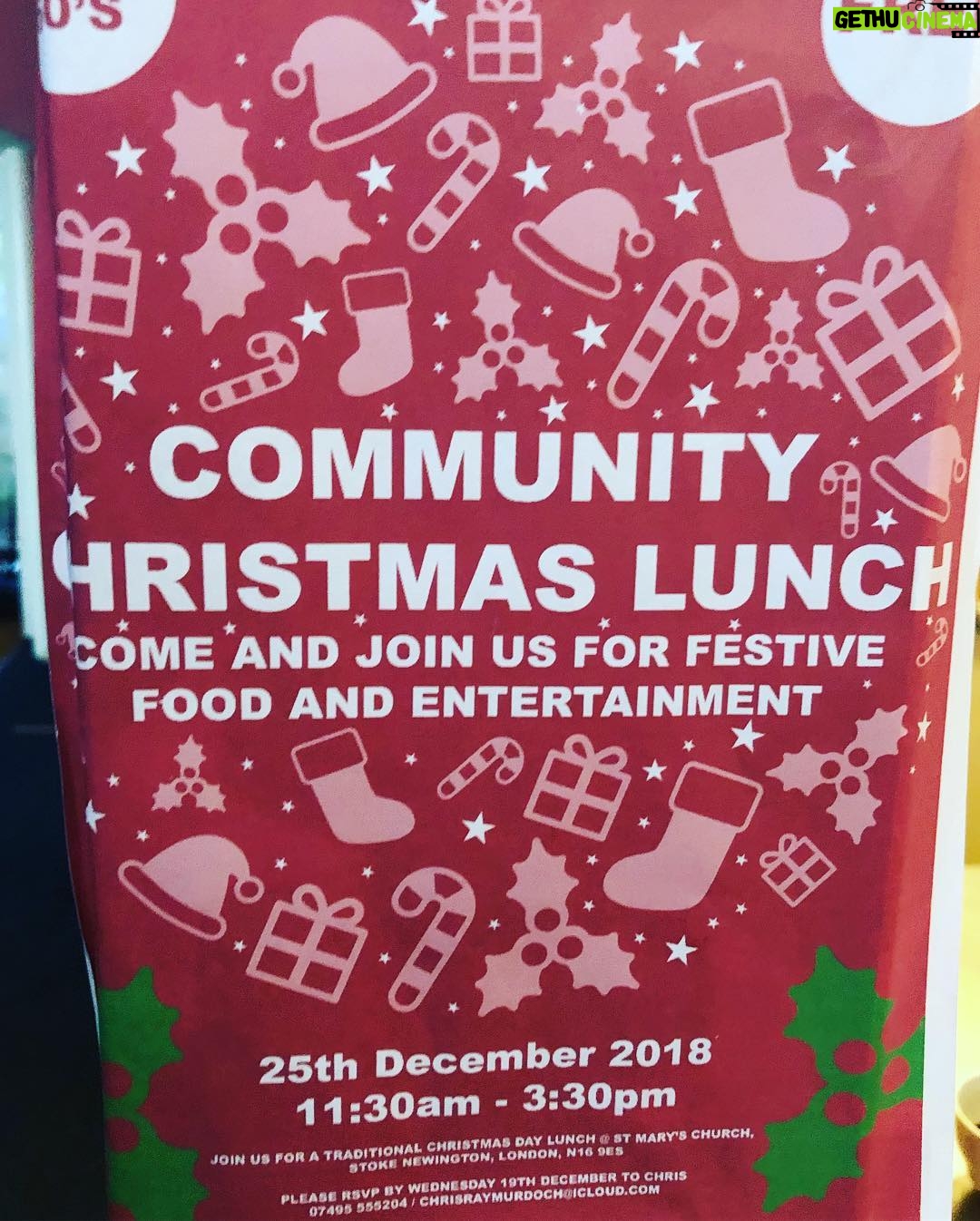 Caroline Flack Instagram - CHRISTMAS IN THE COMMUNITY....Spent the morning helping at this lovely church in Stoke Newington ... @christmasmurdoch what a lovely day you have arranged ❤️