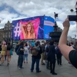 Caroline Flack Instagram – This will probably never happen in my life again… so I feel super proud to have our show take over Piccadilly Circus … and the irony  of being next to Eros, the Greek god of love !!!!! ( or fitting – whichever way you see it ) 😂❤️