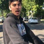 Casey Frey Instagram - @takewheels made me a custom electric bang rider.⚡️Shit rips. Soooo many moms asking for a “ride” to “work” the ozone prolly bout healed at this point😛🌍