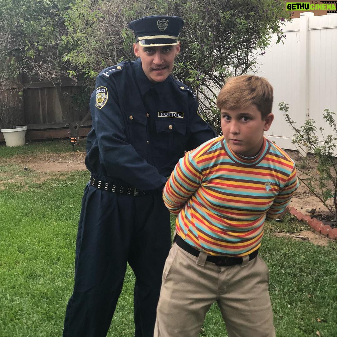 Casey Frey Instagram - Handing out noogies to the neighborhood kids today turned out lil jimbo was slanging the old devil grass. Had to cuff the little criminal @noah._.chavis