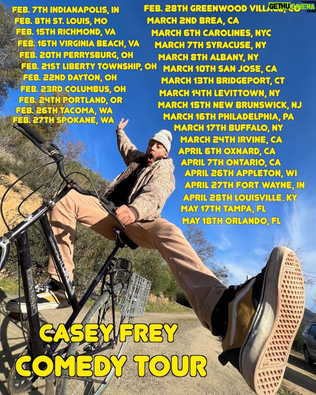 Casey Frey Instagram - TOUR STARTS IN 2 DAYS!😎 Pre show routine on lock💪🏼 TICKETS IN BIO!