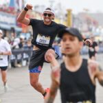 Casey Neistat Instagram - gotta smile. make it look easy no matter how hard it is. super fun day at the @nyrr brooklyn half marathon